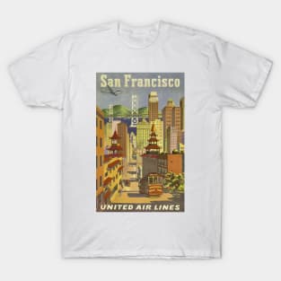 Vintage Poster San Francisco Airlines T-Shirt